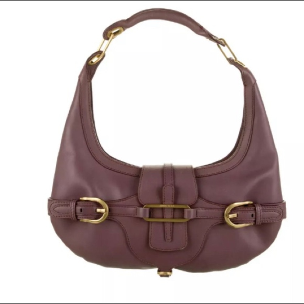 Jimmy Choo leather Tulita hobo bag in mauve.